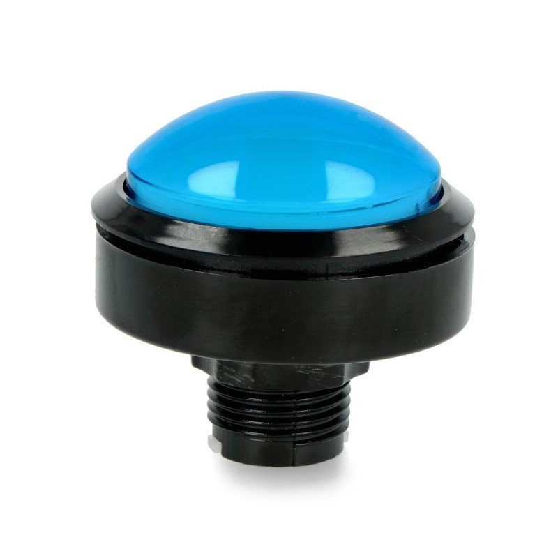Druckknopf 6cm - blau - flach