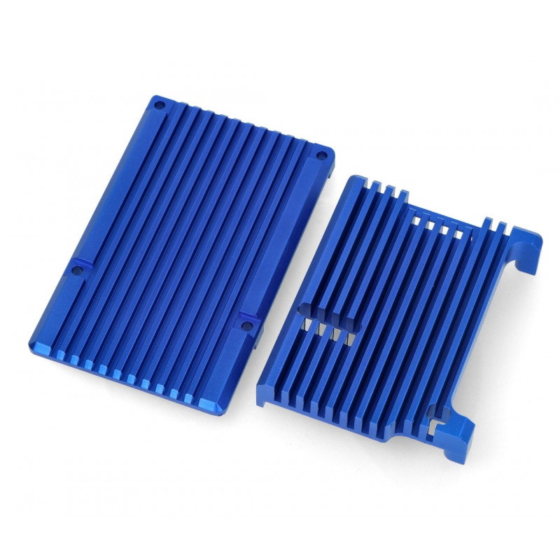 Gehäuse für Raspberry Pi 4B - Aluminium - Blau