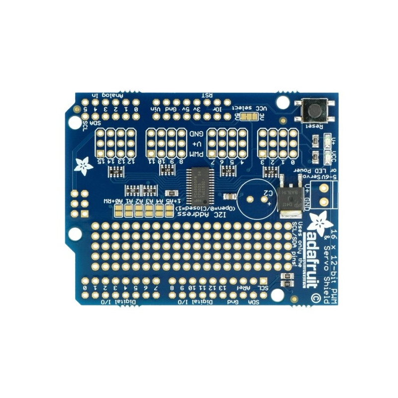 16-Kanal, 12-Bit PWM I2C Shield Servotreiber für