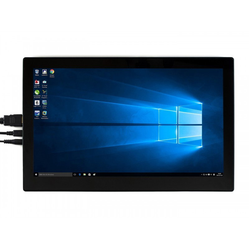 Kapazitiver IPS-LCD-Touchscreen 13,3 '' (H) 1920x1080px HDMI + USB V2 für Raspberry Pi 4B / 3B + / 3B / Zero