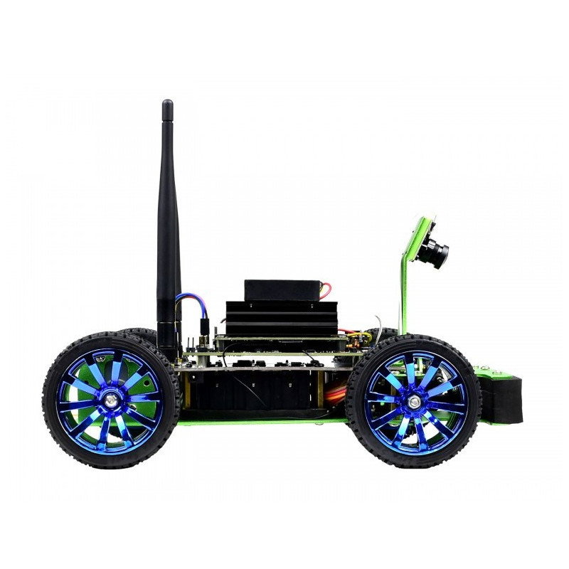 JetRacer - 4-Rad-KI-Roboterplattform mit Kamera und DC-Antrieb und OLED-Display für Nvidia Jetson Nano