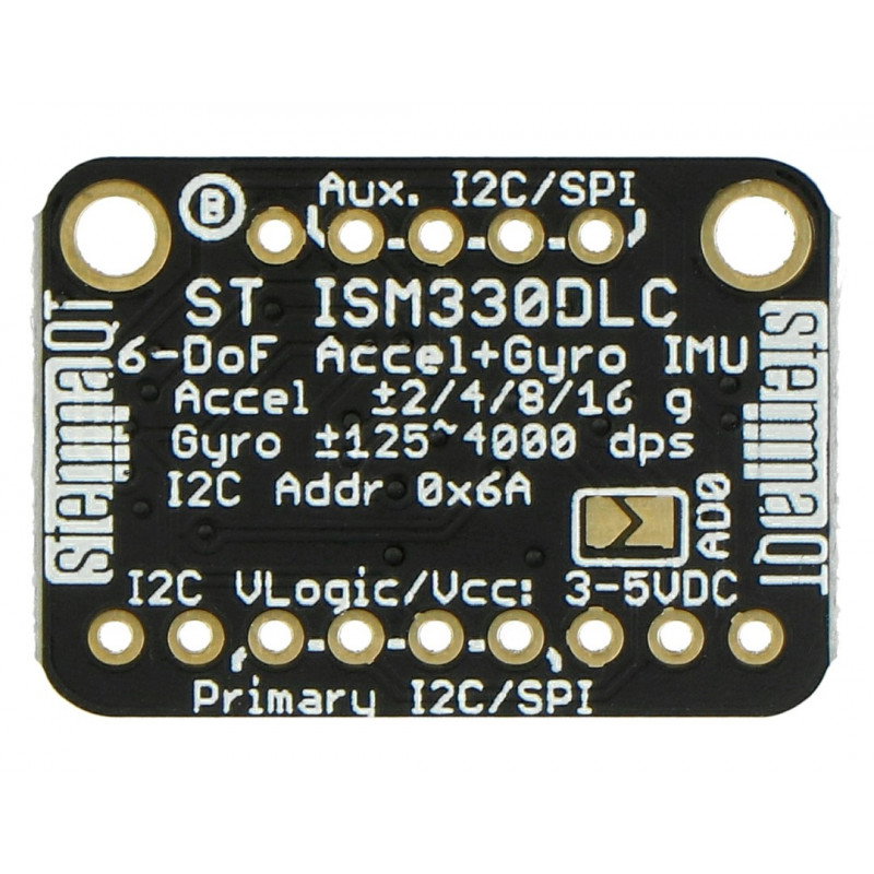 ISM330DHCX 6DoF IMU – 3-Achsen-Beschleunigungsmesser und Gyroskop – Adafruit 4502
