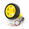 Rad + Motor 65x26mm 5V mit 48:1 Getriebe + Kabel