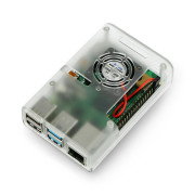 Gehäuse für Raspberry Pi 4B mit Lüfter - transparent