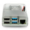 Gehäuse für Raspberry Pi 4B mit Lüfter - transparent