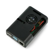 Gehäuse für Raspberry Pi 4 mit Lüfter - schwarz