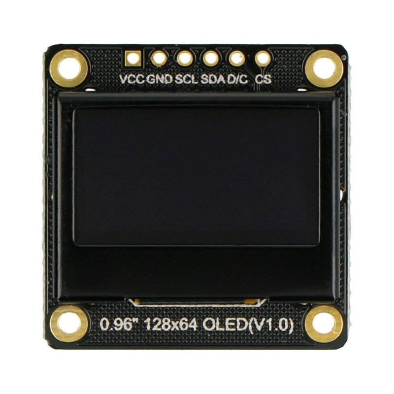 OLED-Display, monochrome Grafik 0,96 '' 128x64px I2C / SPI - DFRobot DFR0650