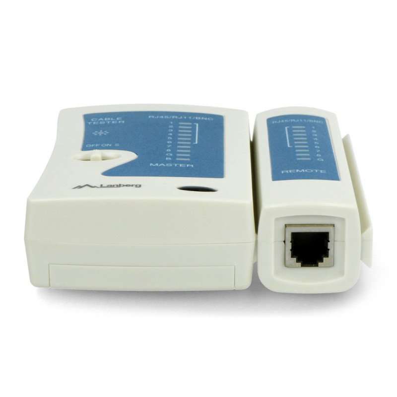 Kabeltester RJ45 / RJ12 / RJ11 / Koaxial - Lanberg NT-0401