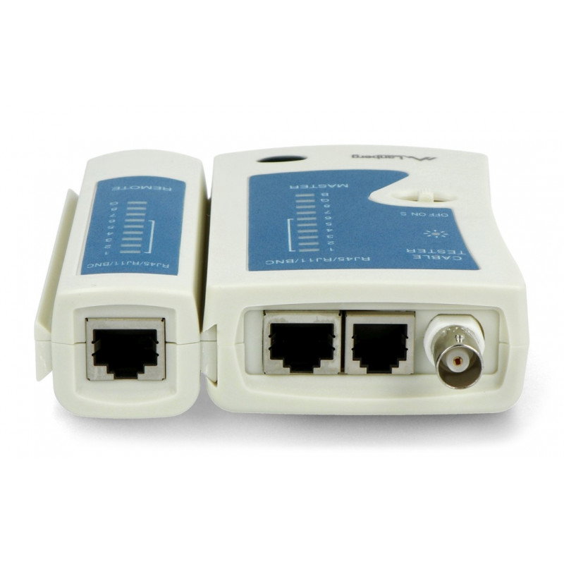 Kabeltester RJ45 / RJ12 / RJ11 / Koaxial - Lanberg NT-0401