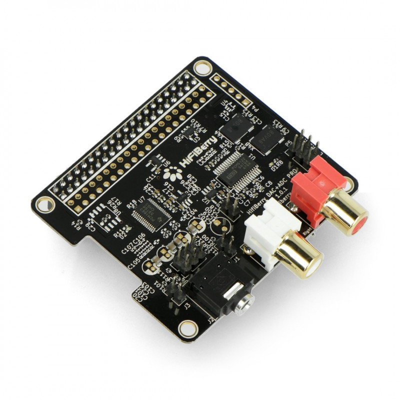 HiFiBerry DAC + ADC Pro - Soundkarte für Raspberry Pi 4B / 3B + / 3B
