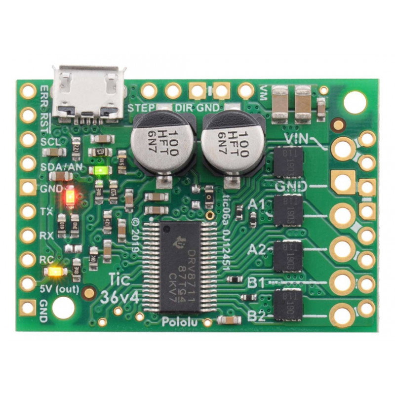 Tic 36v4 - USB 50V / 4A Schrittmotortreiber - Pololu 3141