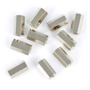 Abstandshalter Messing Silber - 10 mm - 10 Stk