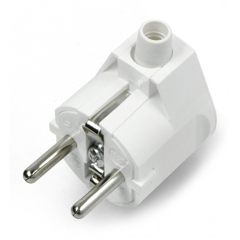 WT-20-Stecker – an eine geerdete Steckdose – weiß