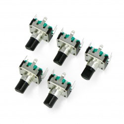 Encoder mit Drucktaster, 24 Impulse, 15 mm – EC12 vertikal