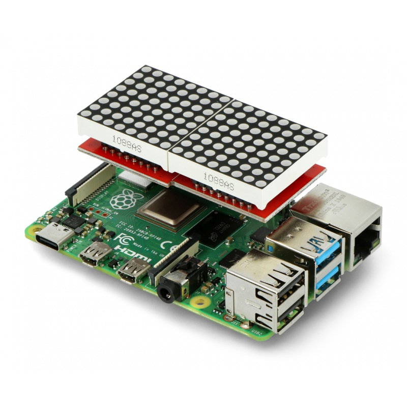 Matrix 128 LED 16x8 MAX7219 für Raspberry Pi