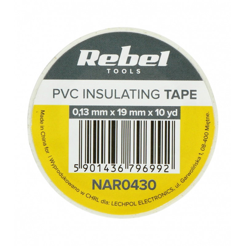 Isolierband Rebel 0,13x19mm x 9,14m weiß