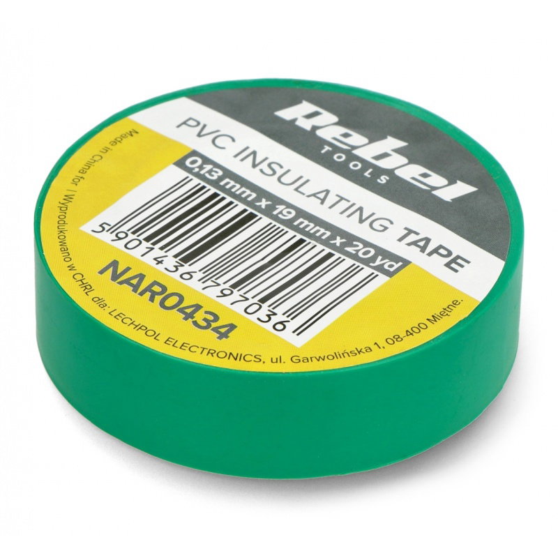Isolierband Rebel 0,13x19mm x 18,2m grün
