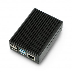 Gehäuse für Raspberry Pi 4B - mit Ausschnitten - Aluminium -