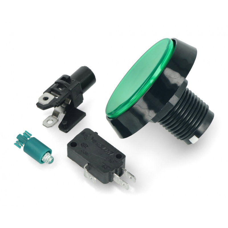 Arcade Push Button 60mm schwarzes Gehäuse - grün mit