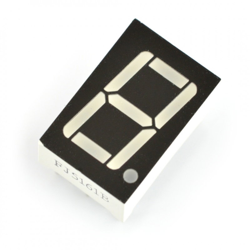 8-Segment-Anzeige x1 - 14 mm grün - 8 mcd - Kathodenfaktor