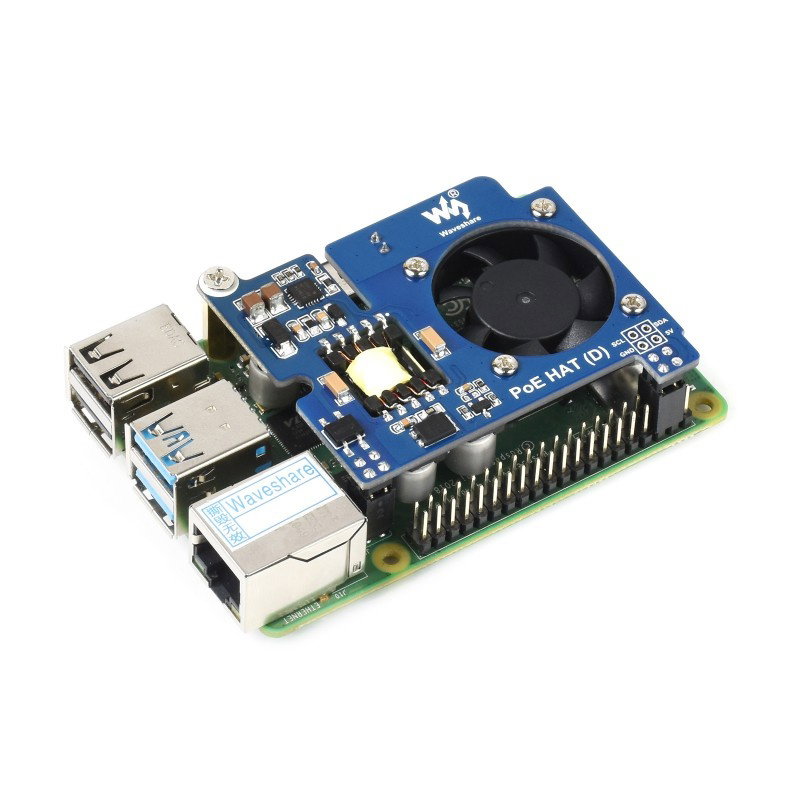 Power over Ethernet HAT (D) – PoE-Stromversorgung und