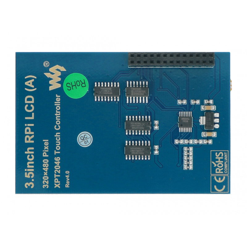 Touchscreen A - resistives LCD TFT 3,5 '' 320x480px GPIO für
