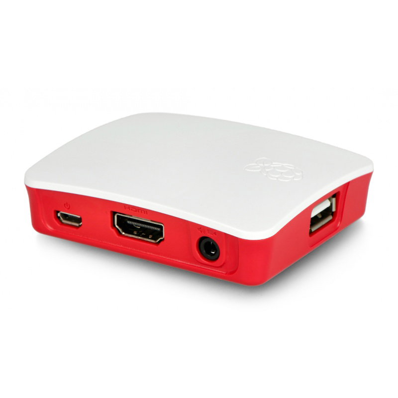 Offizielles Raspberry Pi 3 A+ Gehäuse – rot und weiß