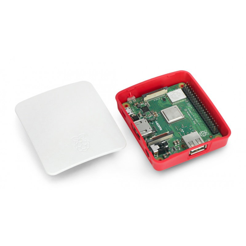 Offizielles Raspberry Pi 3 A+ Gehäuse – rot und weiß