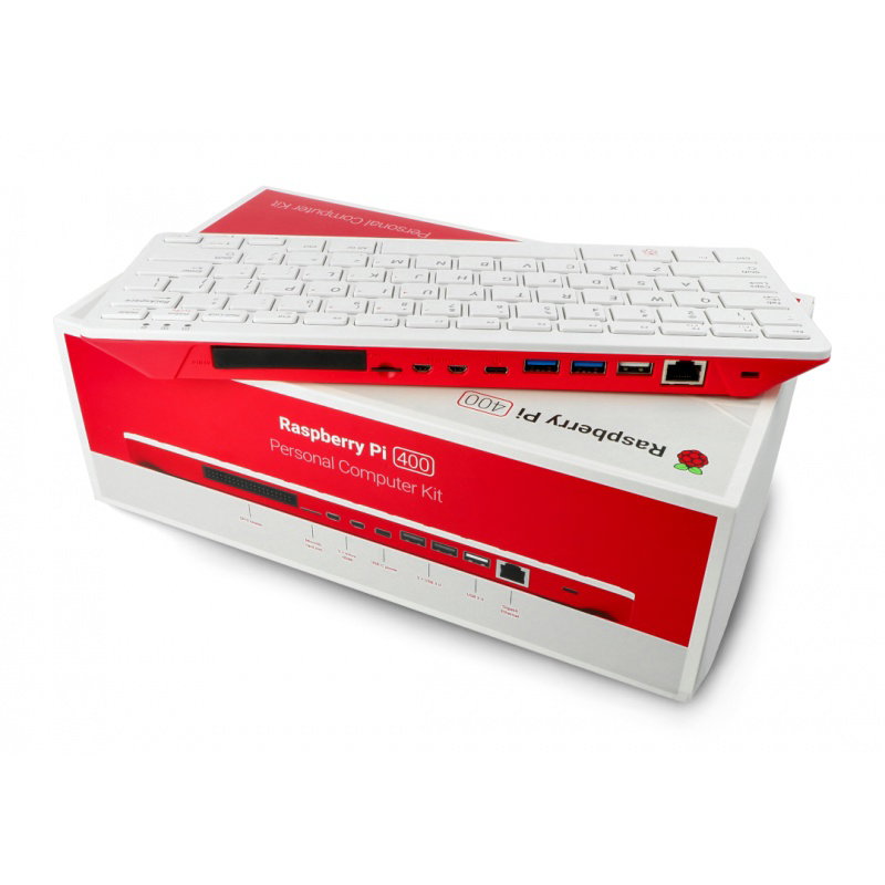 Kit mit Raspberry Pi 400 EU WiFi 4 GB RAM 1,8 GHz + offizielles