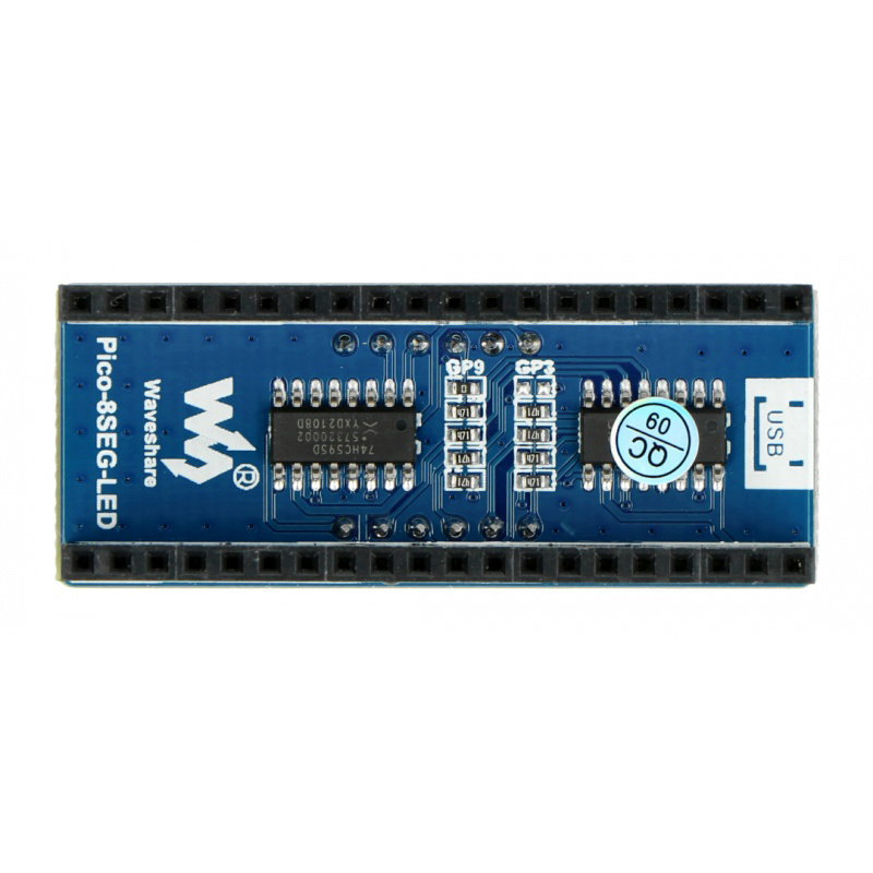 8-Segment-Anzeige x4 - rot - SPI - für Raspberry Pi Pico -