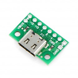 Modul mit USB-Typ-C-Buchse - Stecker für Steckbrett - Pololu