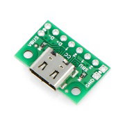 Modul mit USB-Typ-C-Buchse - Stecker für Steckbrett - Pololu