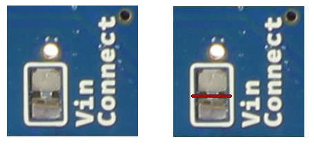 Zworka zasilania Arduino Motor Shield