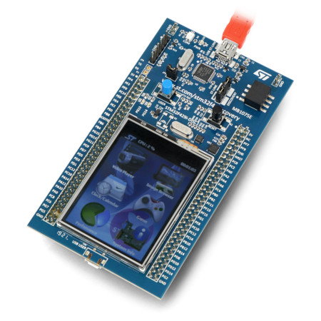 Nach Anschluss des Mini-USB-Kabels zeigt das Display das vom Hersteller installierte Menü.