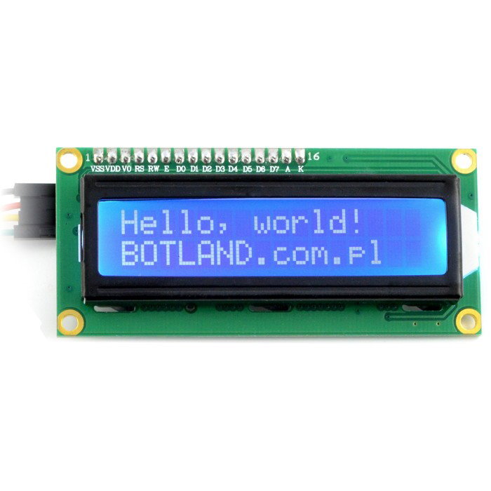 Wyświetlacz LCD z konwerterem