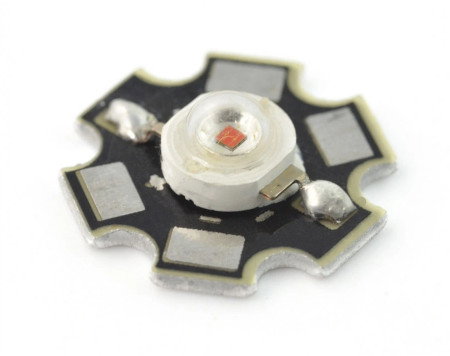 1 W IR Power LED Star - Infrarot 940 nm mit Kühlkörper