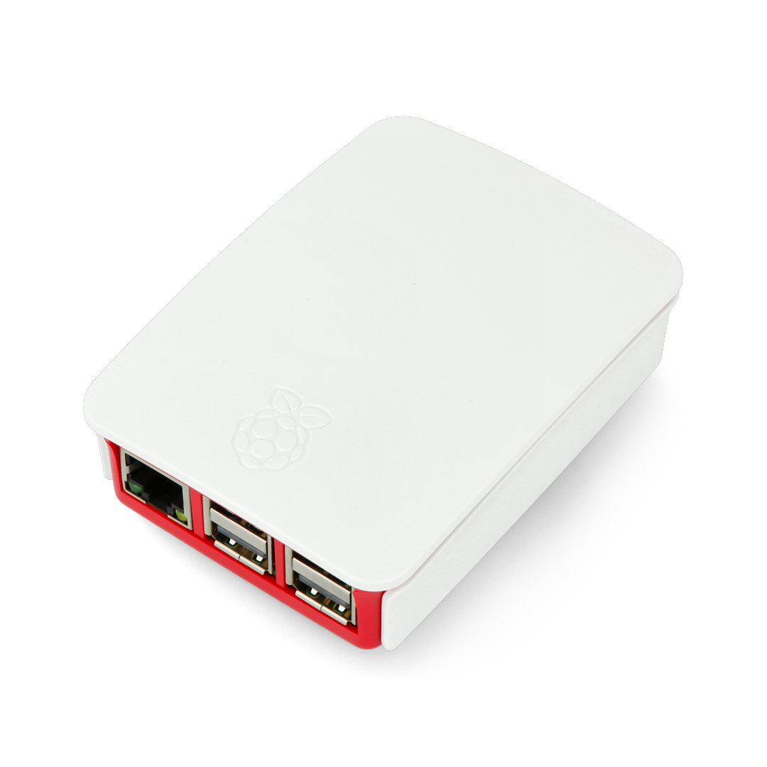 Oficiální pouzdro pro Raspberry Pi červené a bílé