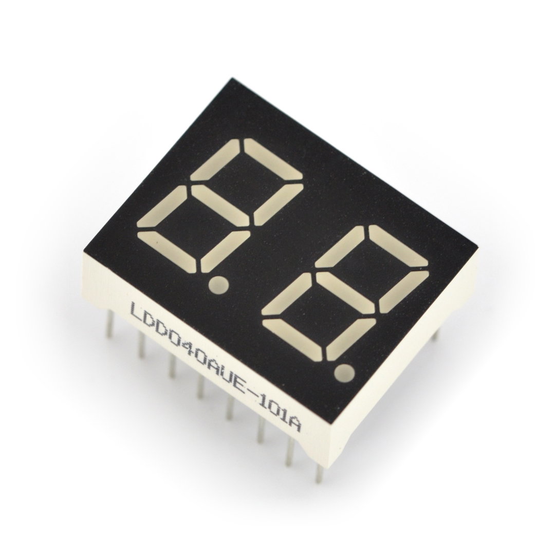 7-Segment-Anzeige x2 - 10mm - die Doppelanzeige ermöglicht die Darstellung von zwei Ziffern sowie von Punkten und einigen