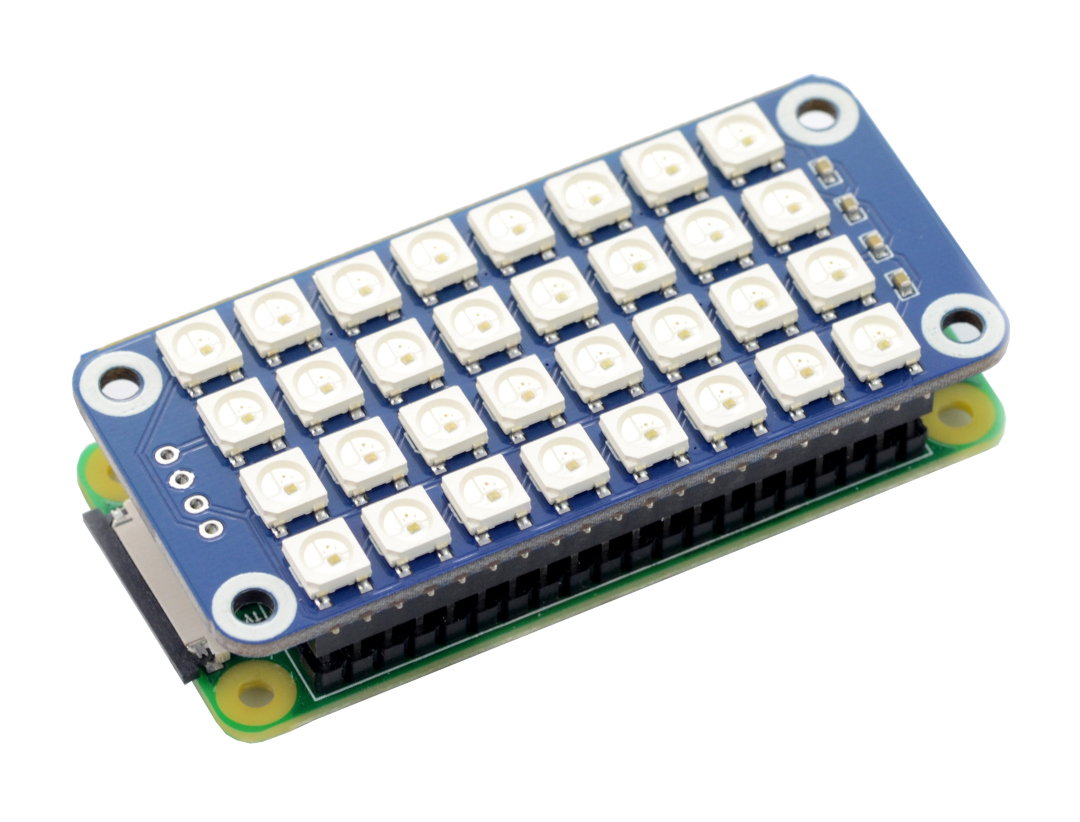 RGB LED Hat - Overlay für Raspberry Pi 4B / 3B+ / 3B / Zero - Waveshare 12725