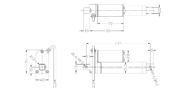 12 V LAD 150 mm Betätiger