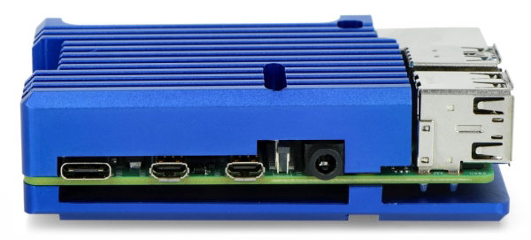Gehäuse für Raspberry Pi 4B - Aluminium - Blau