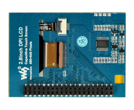 Das Display verfügt über GPIO-Pins zur Verbindung mit dem Raspberry Pi.