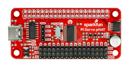 Shield für Raspberry Pi in Form eines 16-Kanal-PWM-Treibers.