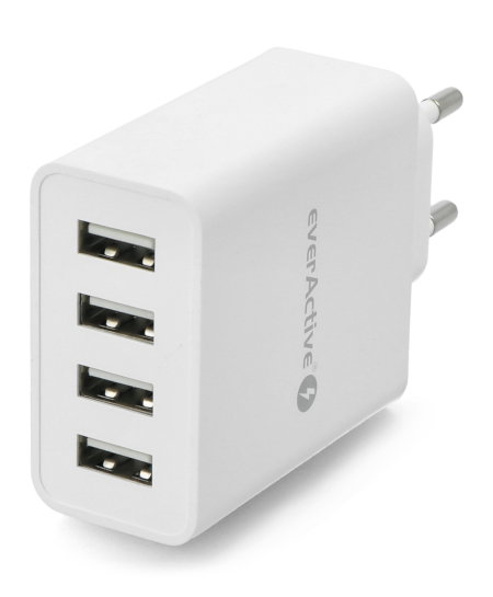 Ausgestattet mit USB-Typ-A-Anschlüssen können Sie bis zu 4 Geräte gleichzeitig aufladen.