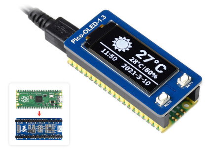 Verkaufsgegenstand ist nur das Display - der Raspberry Pi Pico muss separat erworben werden.