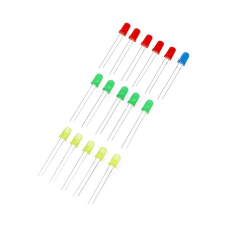 Das Kit enthält LEDs in vier Farben.