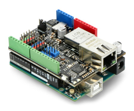 Ethernet- und PoE-Schild - W5500 - Ethernet- und PoE-Schild für Arduino. Das Arduino-Board muss separat erworben werden.