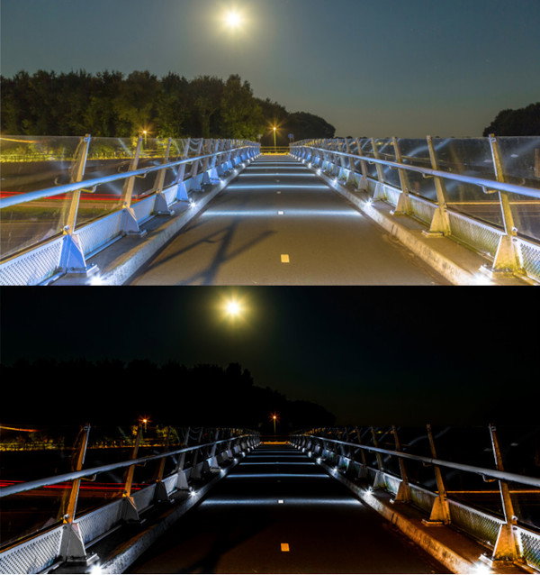 Das obere Foto wurde mit einer Sternenlichtkamera aufgenommen