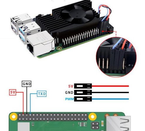 Verbinden des Lüfters mit dem Raspberry Pi.