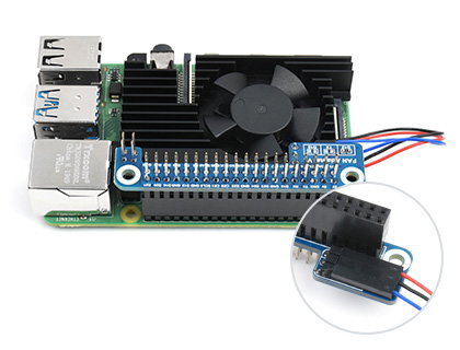 Verbinden des Lüfters mit dem Raspberry Pi.
